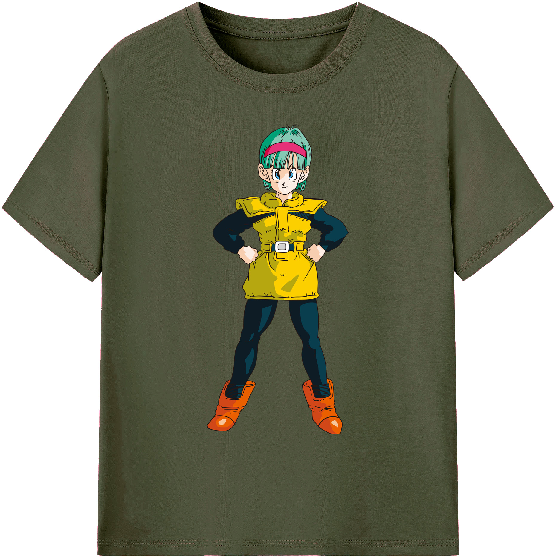 （画像用） ドラゴンボール ブルマ DRAGON BALL Bulma 綿100％ メンズ半袖Tシャツ｜肌触りやわらか＆通気性